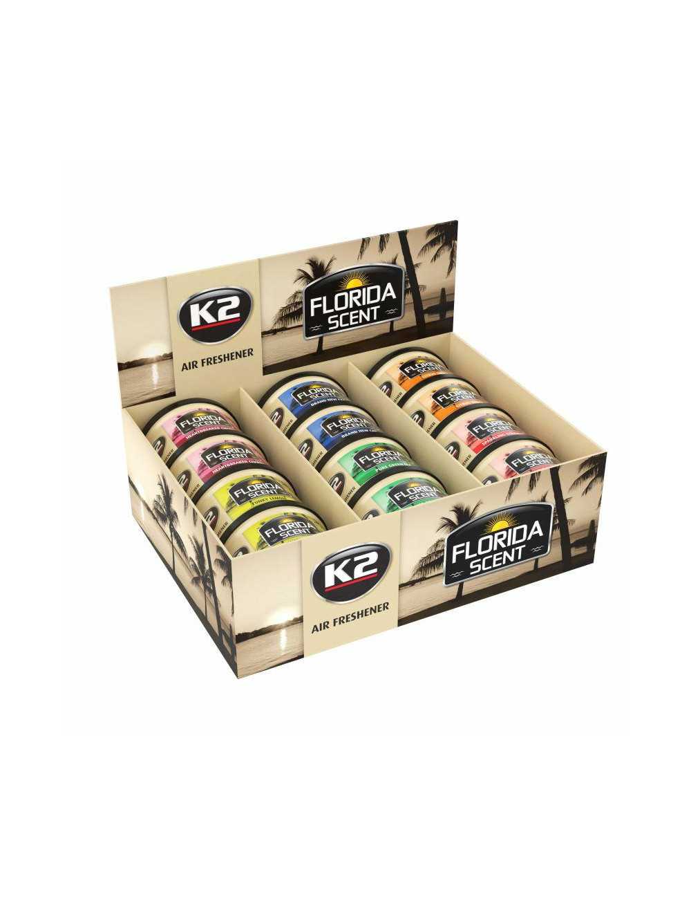 K2 ODŚWIERZACZ POWIETRZA W PUSZCE FLORIDA SCENT DISPLAY MIX 12szt