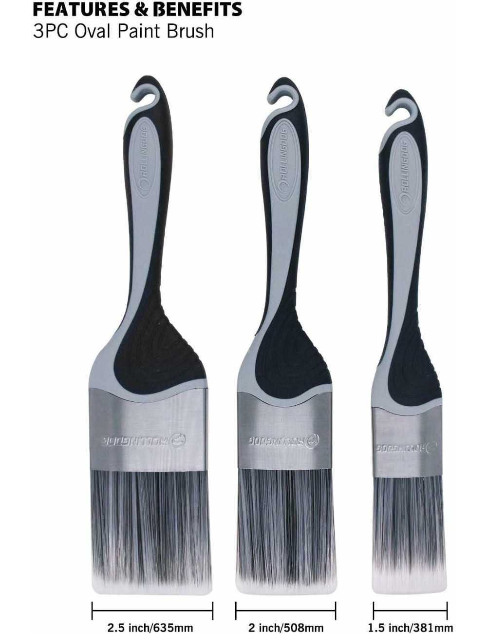 ROLLINGDOG ZESTAW PĘDZLI OWALNYCH 3szt.  MALAMUTE