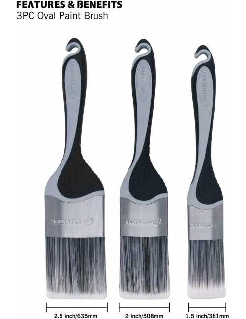 ROLLINGDOG ZESTAW PĘDZLI OWALNYCH 3szt.  MALAMUTE