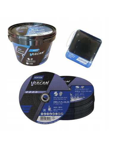 NORTON TARCZA VULCAN 230 x 1,9 WIADERKO 50 szt. A46S DO METALU + POWERBANK GRATIS