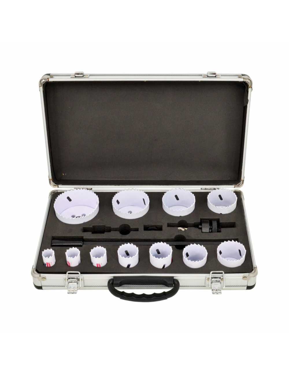 AWTOOLS KOMPLET OTWORNIC BIMETALOWYCH W WALIZCE 15 ELEMENTÓW 19-76mm BLACK LINE