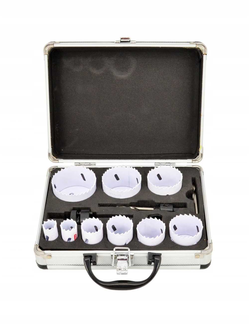 AWTOOLS KOMPLET OTWORNIC BIMETALOWYCH W METALOWEJ WALIZCE 13 ELEMENTÓW 19-64mm BLACK LINE