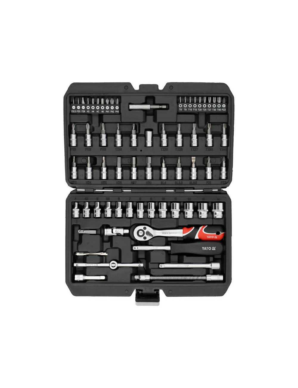 YATO ZESTAW KLUCZY  1 4" 68 elem. 14502