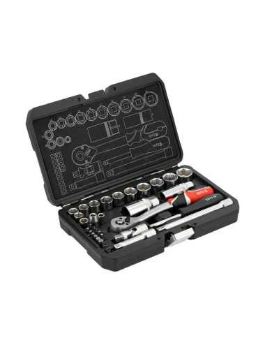 YATO ZESTAW KLUCZY 34el  1 4" 3 8"