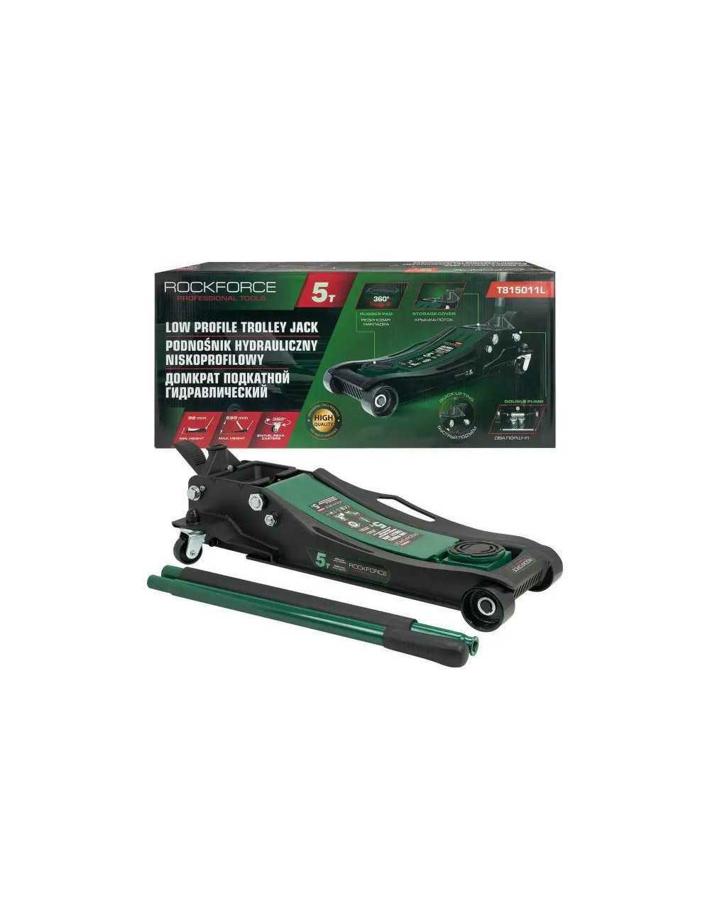 ROCKFORCE DŹWIGNIK "ŻABA" 5T  96-595mm NISKI PROFIL