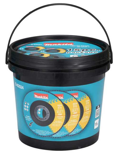 MAKITA ŚCIERNICA LISTKOWA ZESTAW 15szt P40 P60 P80 WIADERKO
