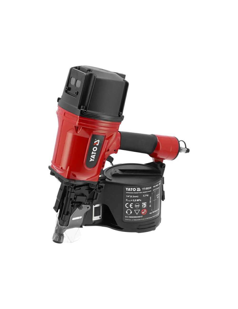 YATO PNEUMATYCZNA GWOŹDZIARKA BĘBNOWA 65-100mm