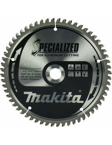 MAKITA PIŁA TARCZOWA  190x20x60z SPECJALIZED ALUMINIUM