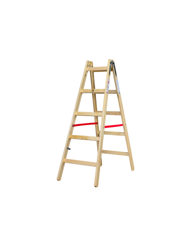 AWTOOLS DRABINA DREWNIANA 2x 5 STOPNI 150KG