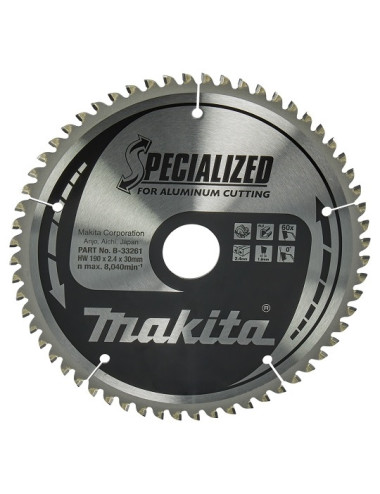 MAKITA PIŁA TARCZOWA  190x30x60z SPECJALIZED ALUMINIUM