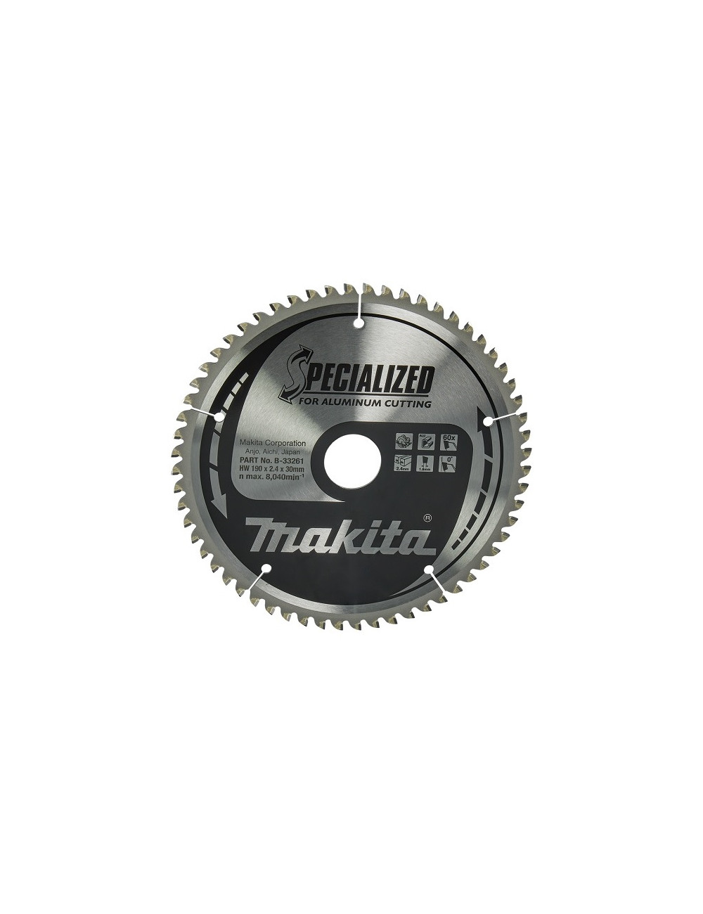 MAKITA PIŁA TARCZOWA  190x30x60z SPECJALIZED ALUMINIUM