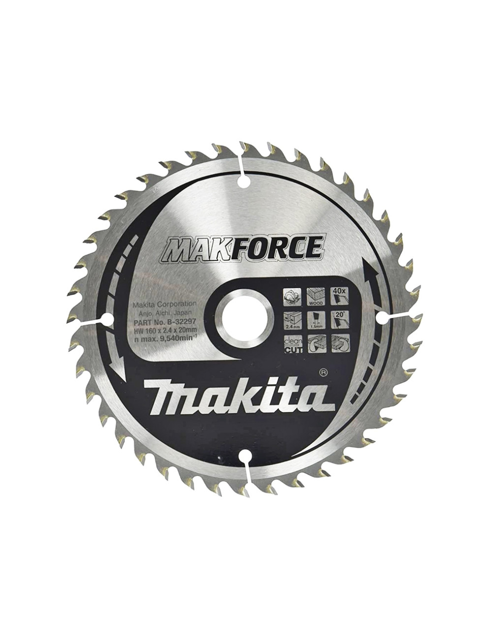 MAKITA PIŁA TARCZOWA  160x20x40z MAKFORCE DREWNO