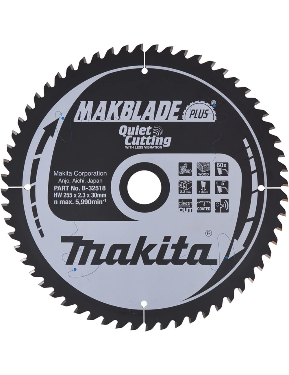 MAKITA PIŁA TARCZOWA  255x30x60z MAKBLADE PLUS DREWNO