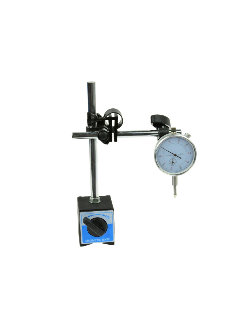 GEKO CZUJNIK ZEGAROWY 10 0,01mm + STATYW MAGNETYCZNY