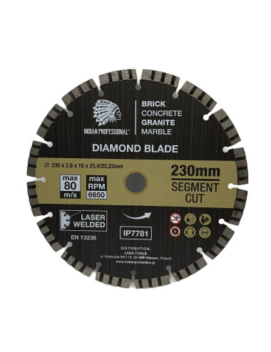 TARCZA DIAMENTOWA 230mm SEGMENT TURBO CUT INDIAN PROFESSIONAL
