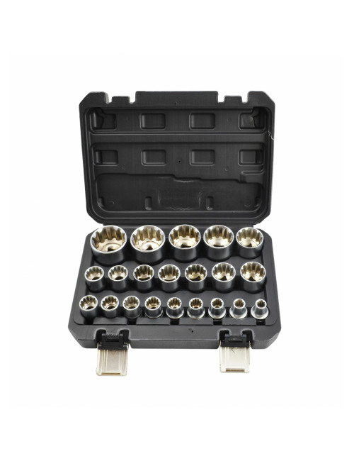 AWTOOLS ZESTAW NASADEK SPLINE 21el. 12-KĄT. BLACK LINE