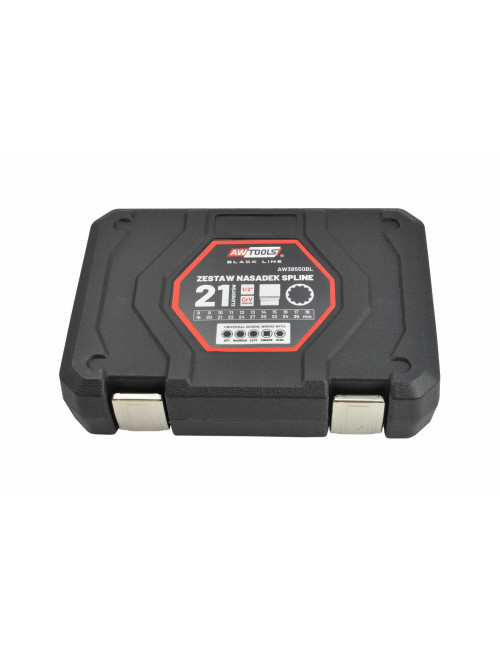 AWTOOLS ZESTAW NASADEK SPLINE 21el. 12-KĄT. BLACK LINE