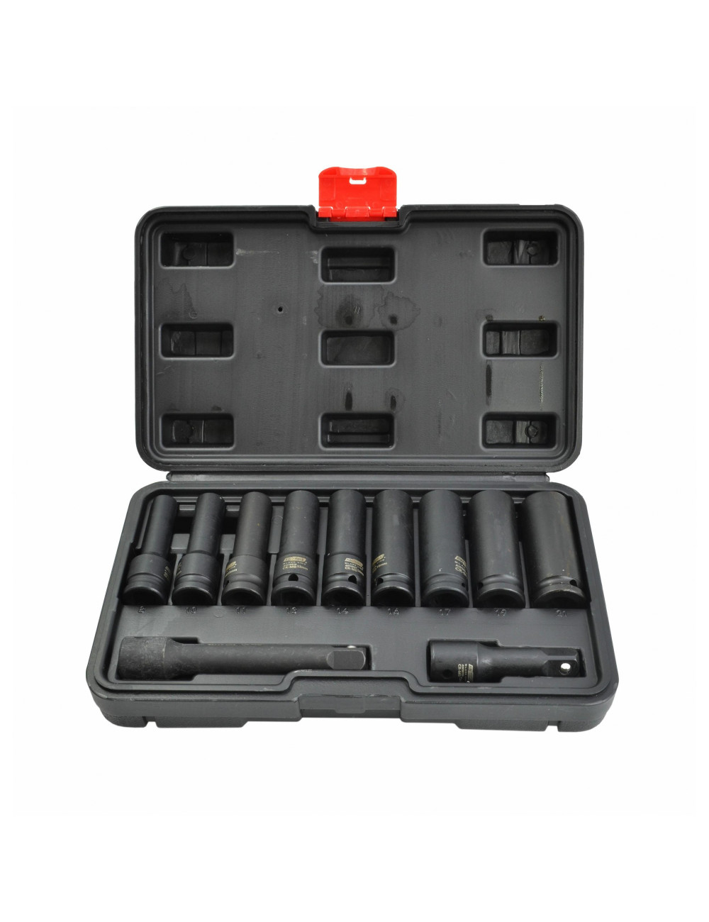 AWTOOLS ZESTAW NASADEK UDAROWYCH 1/2" DŁUGIE 11cz. BLACK LINE