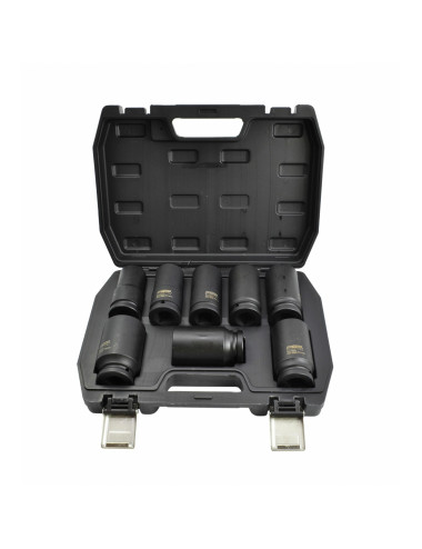 AWTOOLS ZESTAW NASADEK UDAROWYCH 3/4" 8cz. DŁUGIE BLACK LINE