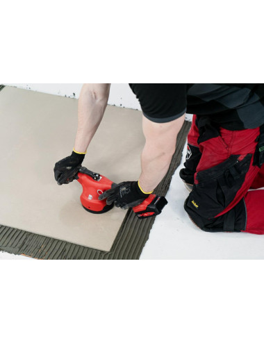 RUBI WIBRATOR DO PŁYTEK QUAKE ENERGY CAS 18V + BATERIA + ŁADOWARKA