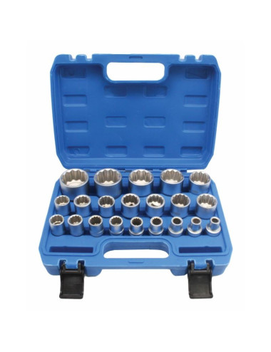 SATRA ZESTAW NASADEK 12-KĄT. 1/2" KRÓTKICH 21el.