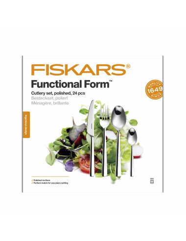 FISKARS ZESTAW SZTUĆCÓW 24szt. BŁYSZCZĄCE