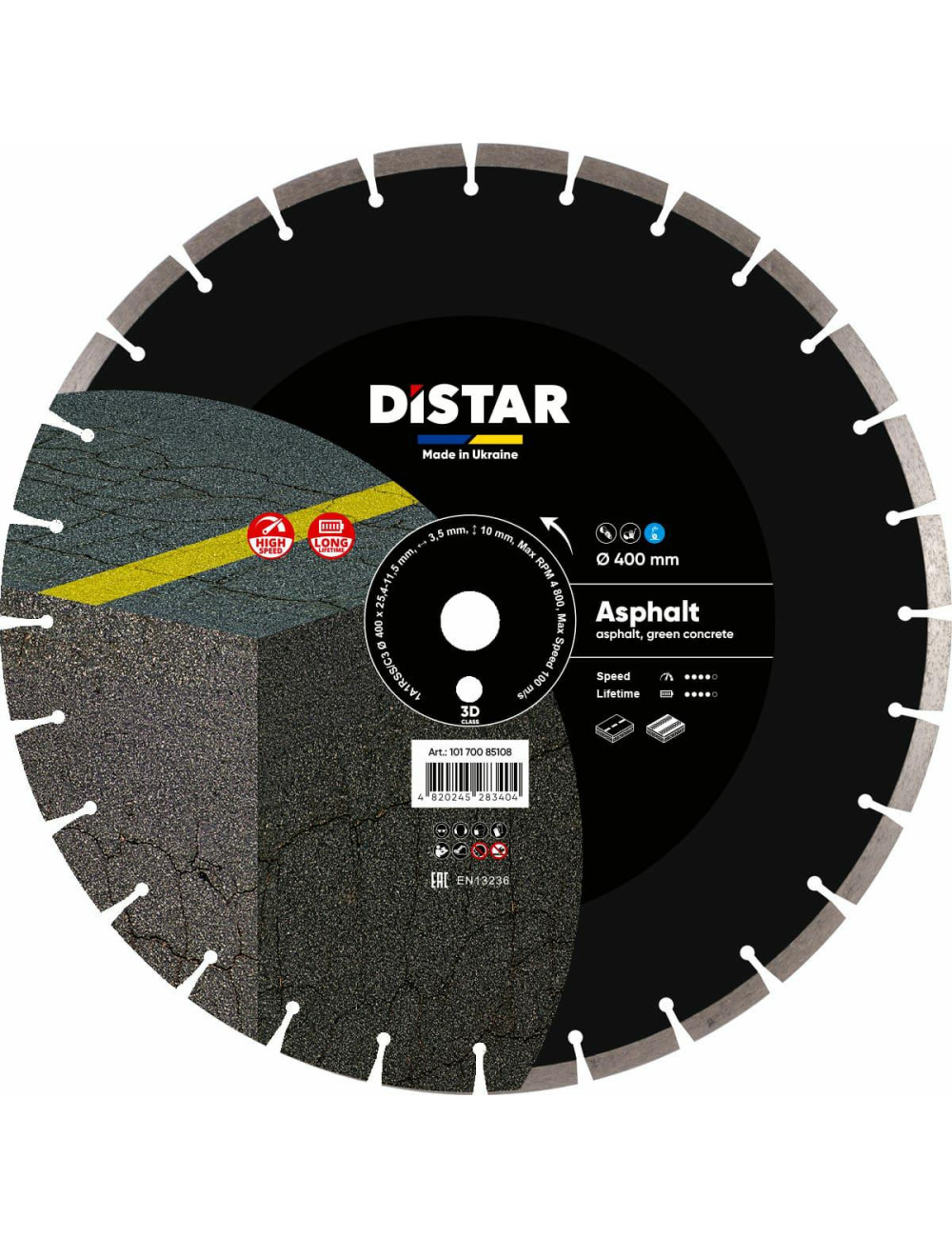 DISTAR TARCZA DIAMENTOWA ASPHALT 400 x 3,5 2,5 x 25,4mm