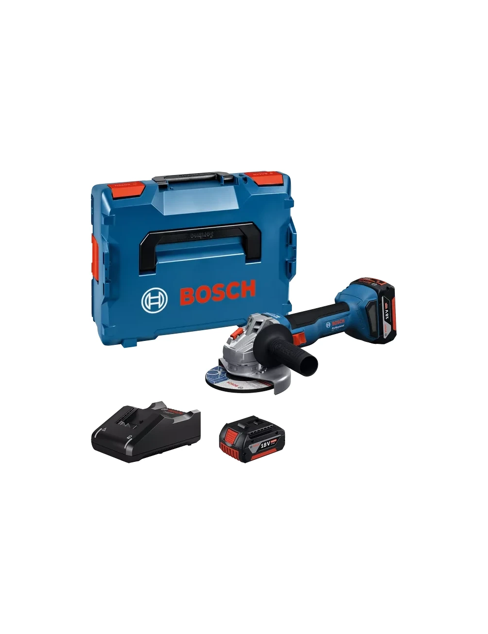 BOSCH SZLIFIERKA KĄTOWA 125mm GWS 18V-8 2x5,0Ah LB