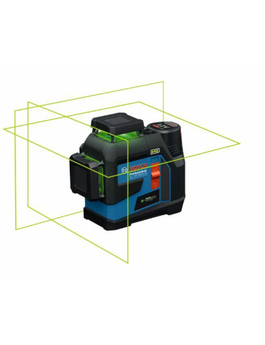 BOSCH LASER PŁASZCZYZNOWY GLL 12V-100-33 CG ZIELONY + UCHWYT LB 10 + ADAPTER AA 1