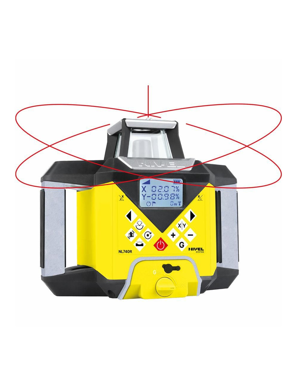 NIVEL SYSTEM NIWELATOR LASEROWY NL740R DIGITAL wiązka czerwona