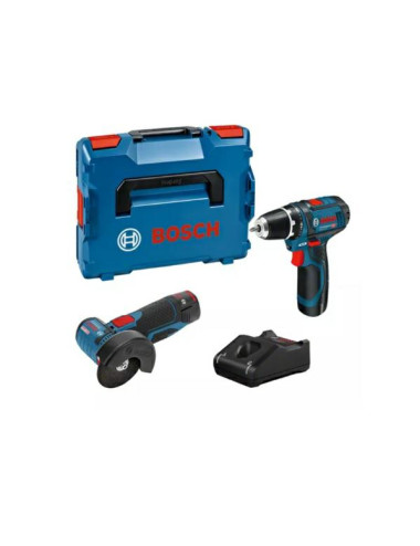 BOSCH ZESTAW COMBO WIERTARKO- WKRĘTARKA + SZLIFIERKA 12V (GSR 12V-15 + GWS 12V-76) 2x2,0Ah LB