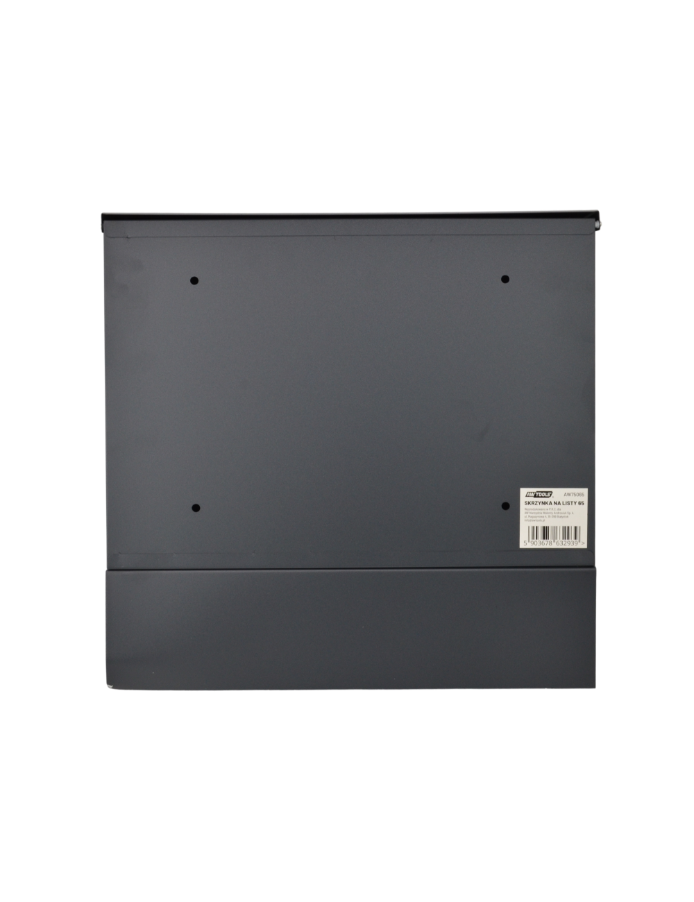 AWTOOLS SKRZYNKA NA LISTY ANTRACYT 65 / 370x370x105mm