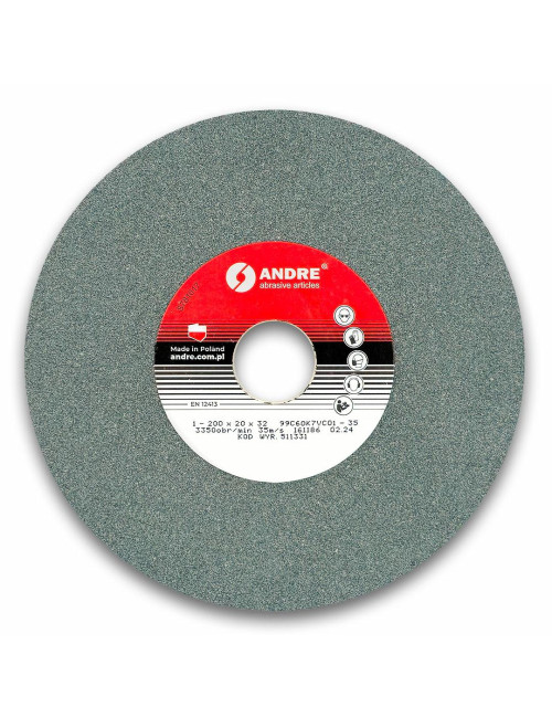 ANDRE ŚCIERNICA PŁASKA 200mm x 20mm x 32mm 99C60K7VC01-35 ZIELONA "TYP 1"