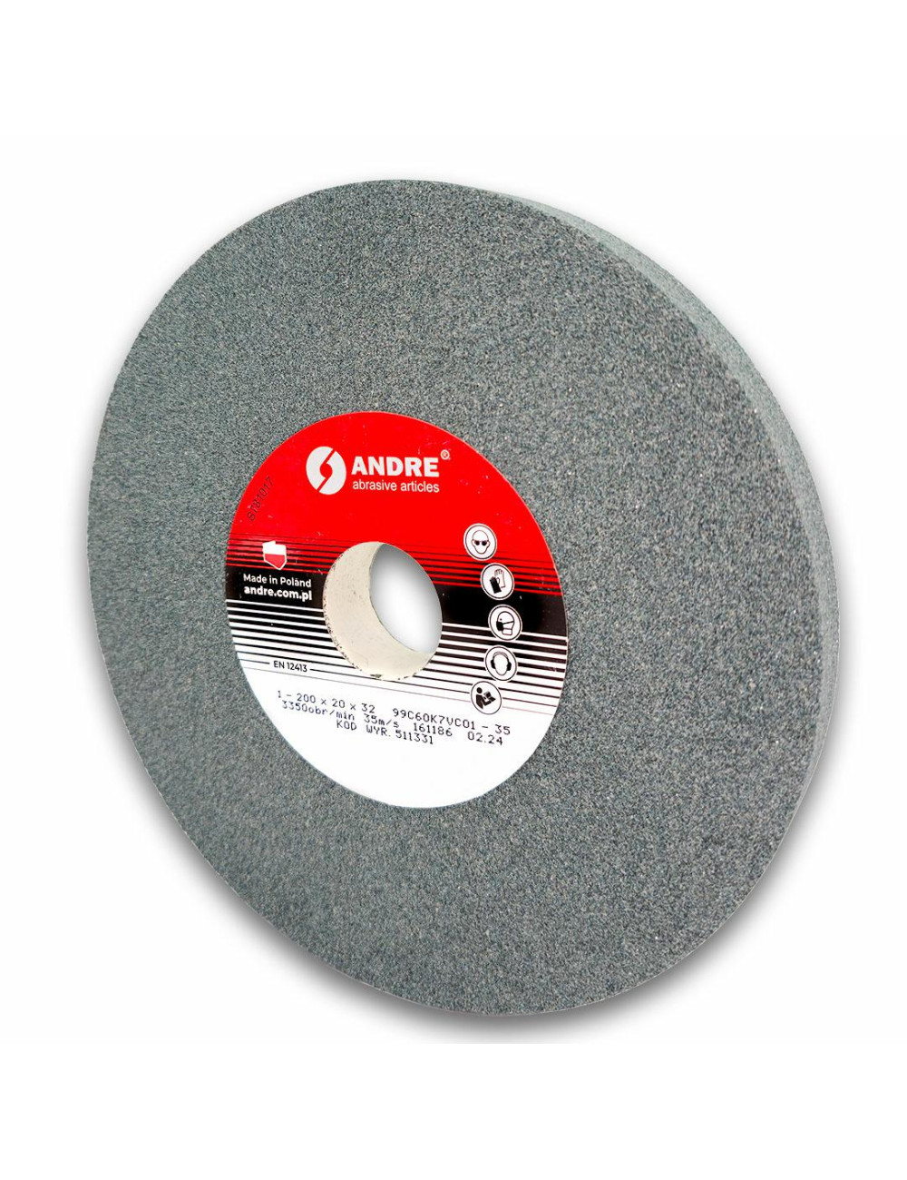 ANDRE ŚCIERNICA PŁASKA 200mm x 20mm x 32mm 99C60K7VC01-35 ZIELONA "TYP 1"