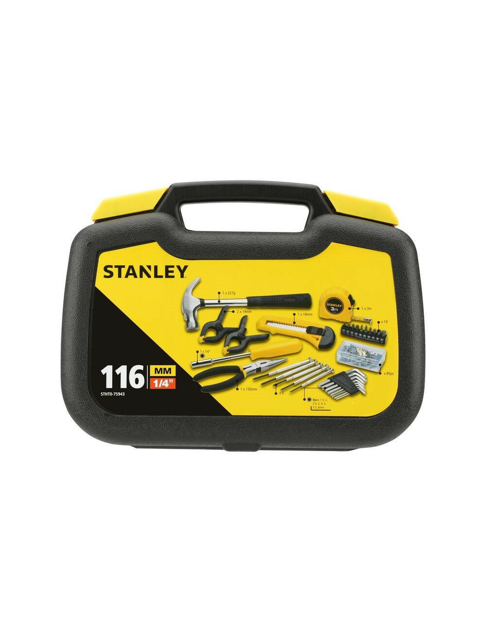 STANLEY ZESTAW NARZĘDZI 116el. W KASECIE
