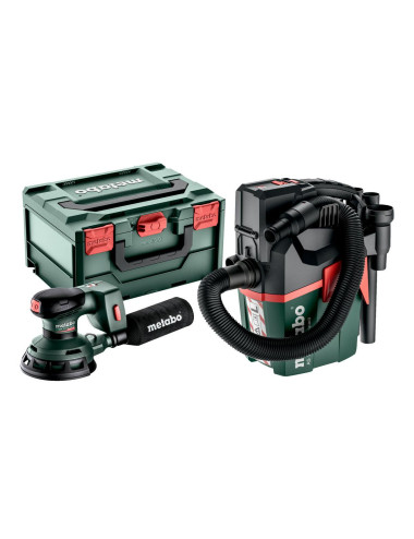 METABO SZLIFIERKA MIMOŚRODOWA SXA 18 LTX 125 BL CARCASS METABOX + AS 18 L PC COMPACT CARCASS