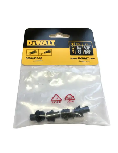 Zestaw 4 wymiennych końcówek do nitownicy DCF403 DEWALT DCFA4032-QZ 2.4mm, 3.2mm, 4.0mm, 4.8mm