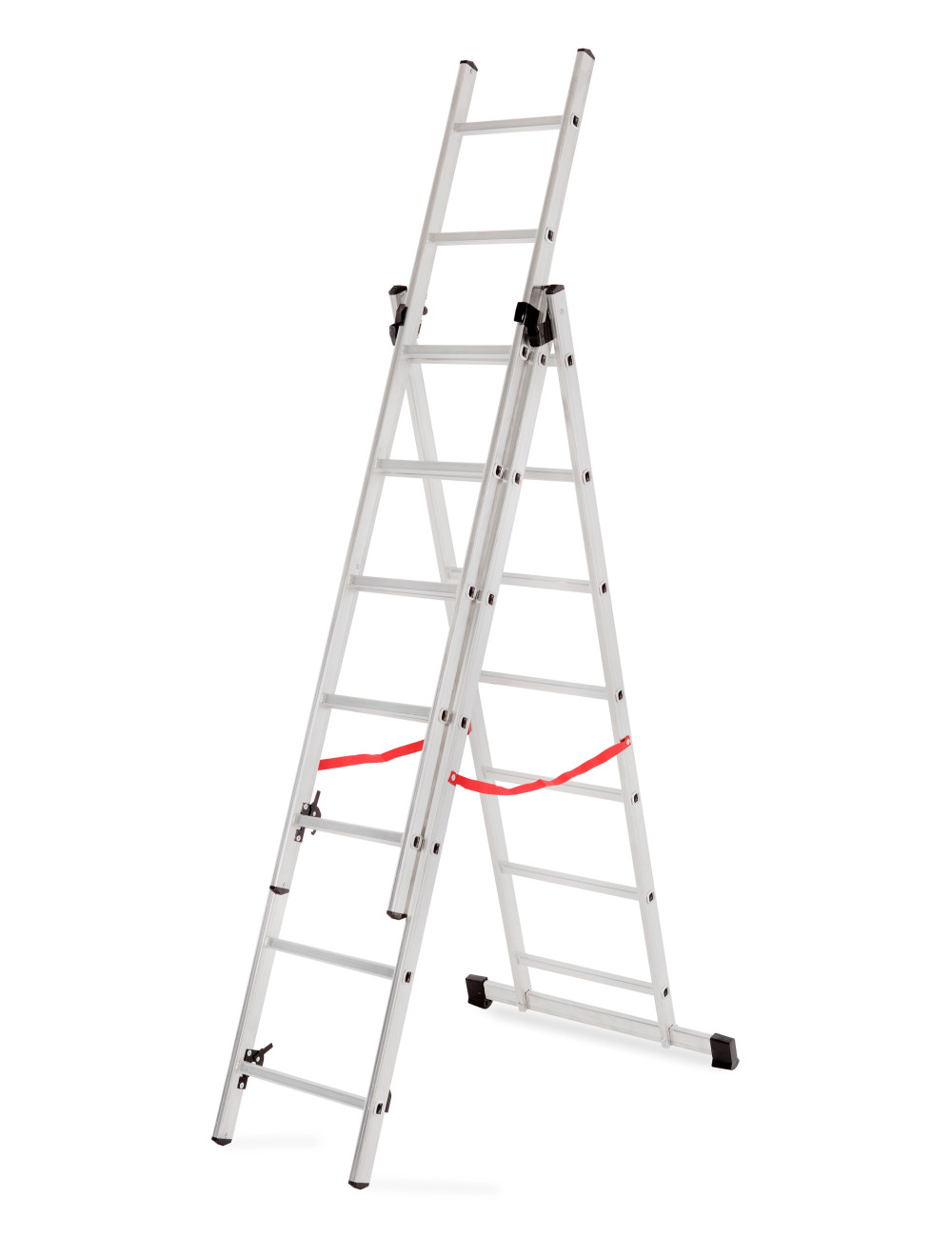 AWTOOLS DRABINA ALUMINIOWA BASIC 3x7 STOPNI 150KG