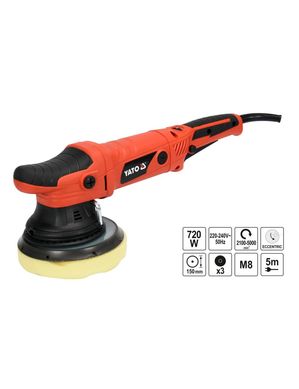 YATO POLERKA MIMOŚRODOWA 720W 150mm
