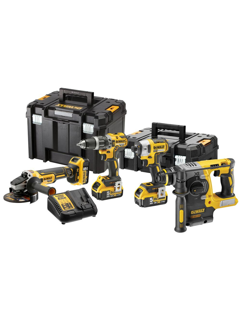 DEWALT ZESTAW COMBO 18V DCK422P3T (DCG405 + DCH273 + DCD796 + DCF887) 3x5,0Ah DS150, DS300
