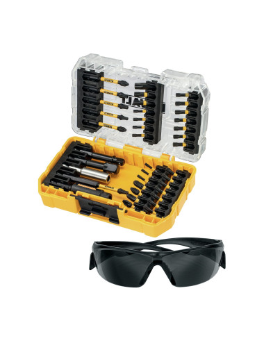 DEWALT ZESTAW KOŃCÓWEK FLEXTORQ 38cz. + OKULARY DT70733T-QZ