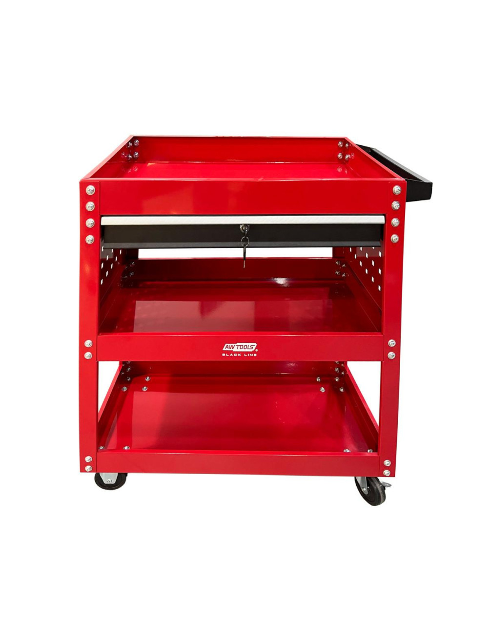 AWTOOLS WÓZEK WARSZTATOWY METALOWY 3 POZIOMY Z SZUFLADĄ
