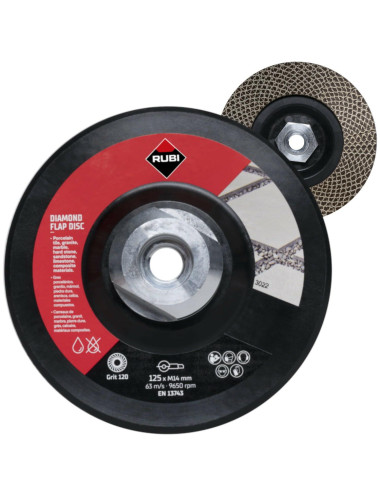 RUBI DIAMENTOWY DYSK ELASTYCZNY 125mm ŚREDNI M14 FLAP DISC 100 120