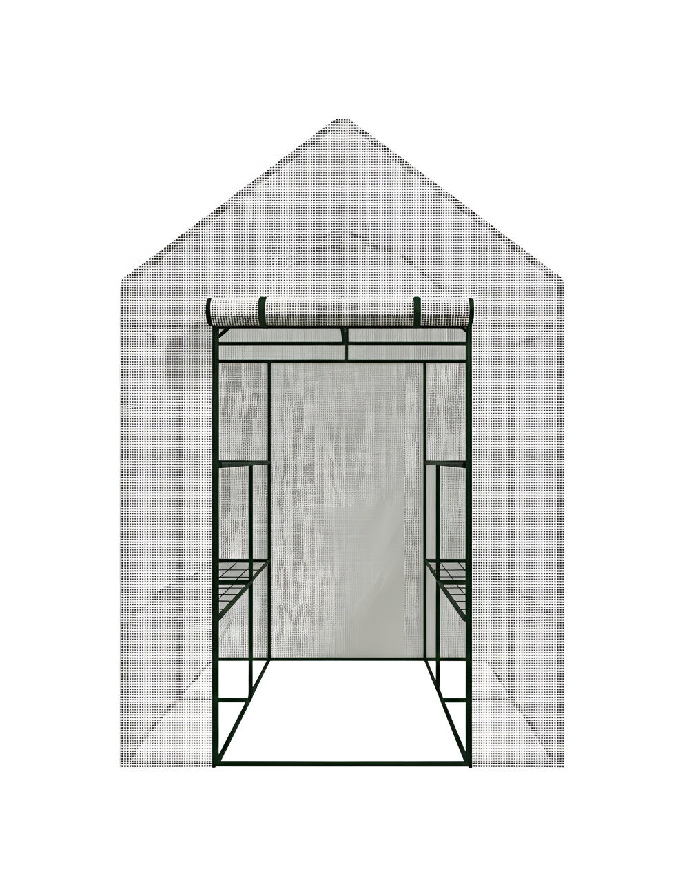 AWTOOLS SZKLARNIA OGRODOWA BIAŁA 143x143x195cm