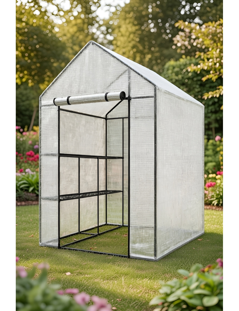 AWTOOLS SZKLARNIA OGRODOWA BIAŁA 143x143x195cm