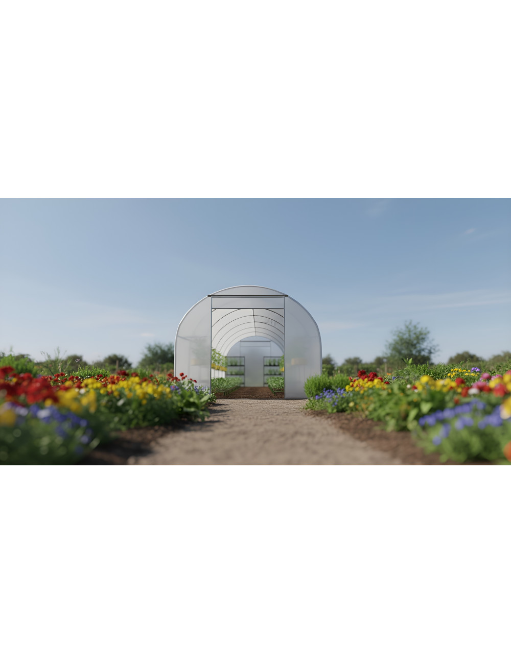 AWTOOLS SZKLARNIA OGRODOWA TUNEL BIAŁA 3x6x2m