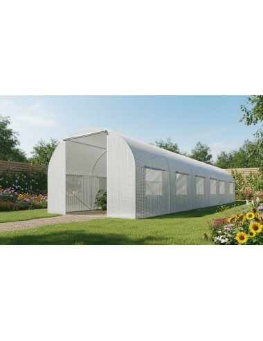 AWTOOLS SZKLARNIA OGRODOWA TUNEL BIAŁA 3x6x2m