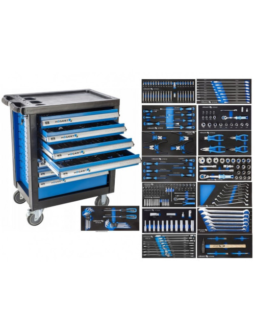 HOEGERT SZAFKA WARSZTATOWA + 252szt. NARZĘDZI