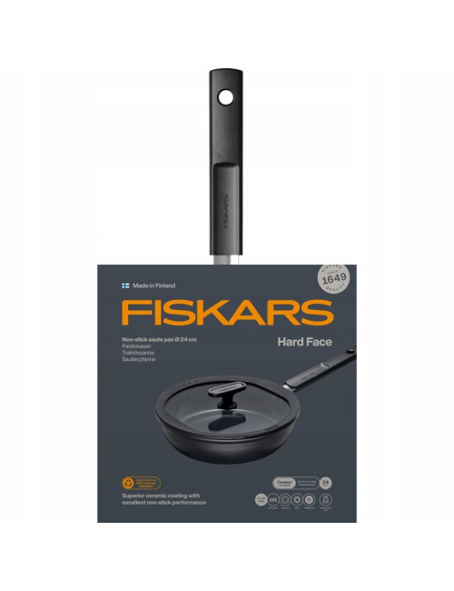FISKARS PATELNIA SZEFA KUCHNI 28 CM (3,5 L) Z POWŁOKĄ NIEPRZYWIERAJĄCĄ I Z POKRYWKĄ HARD FACE