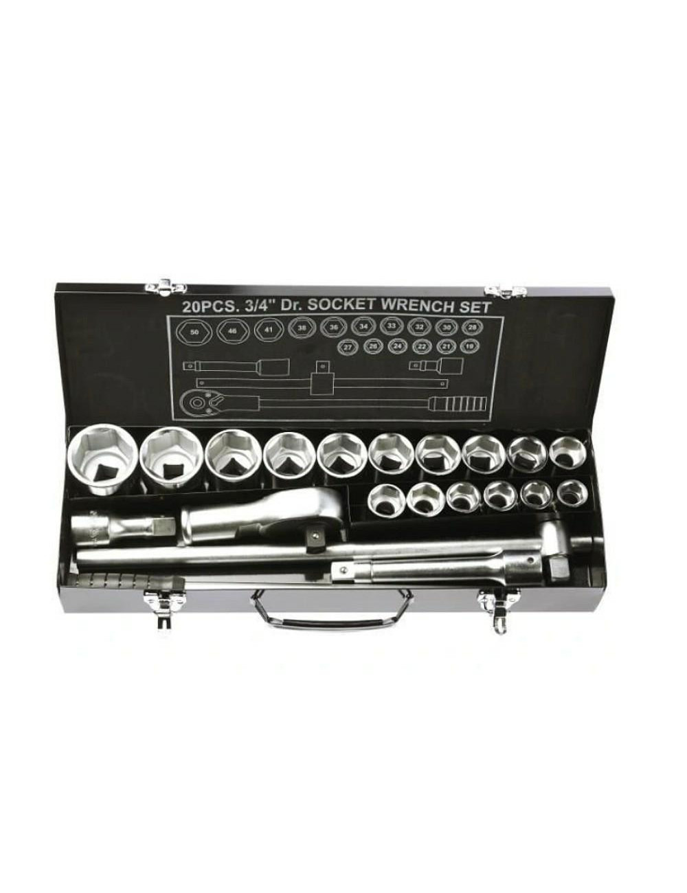 YATO KLUCZE NASADOWE 21 elem. 3/4"  1335